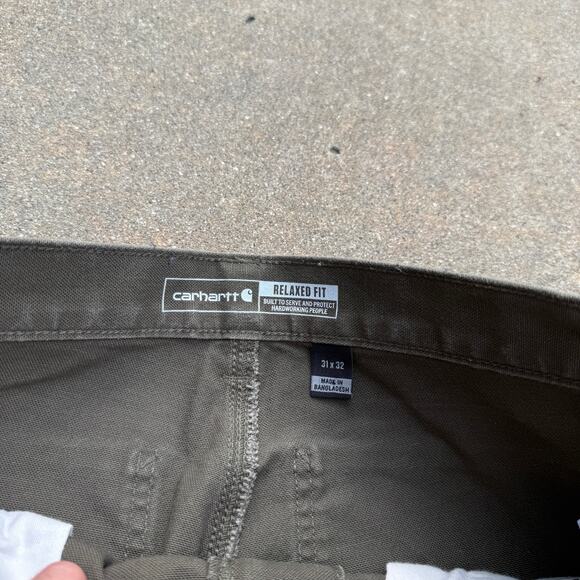 Men's Carhartt Rugged Flex Duck Canvas Utility Brown Work Cargo Pants Sz 31 x 32 - Picture 5 of 7